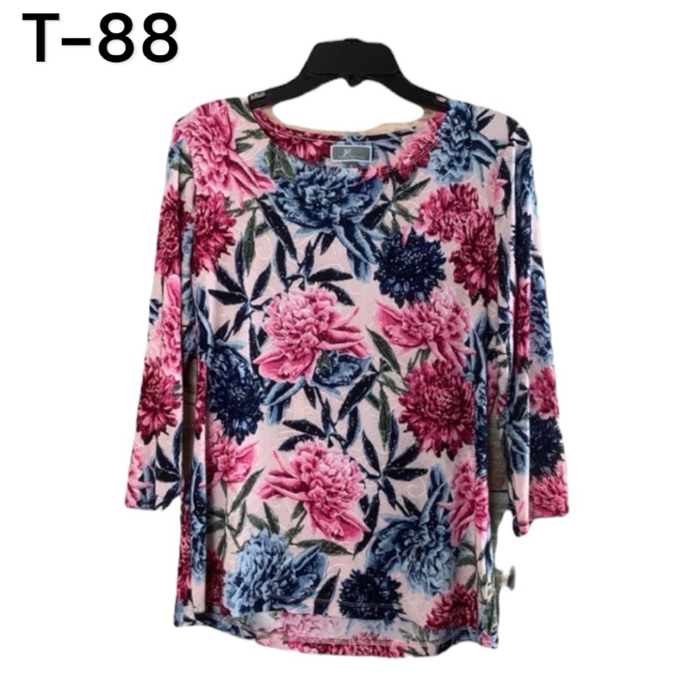 JM Collections Midday Bloom Top Sz S NWT